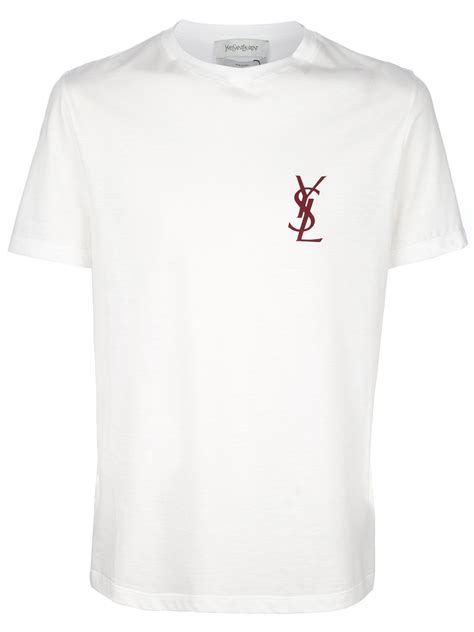 mens white ysl t shirt|yves saint laurent men's shirt.